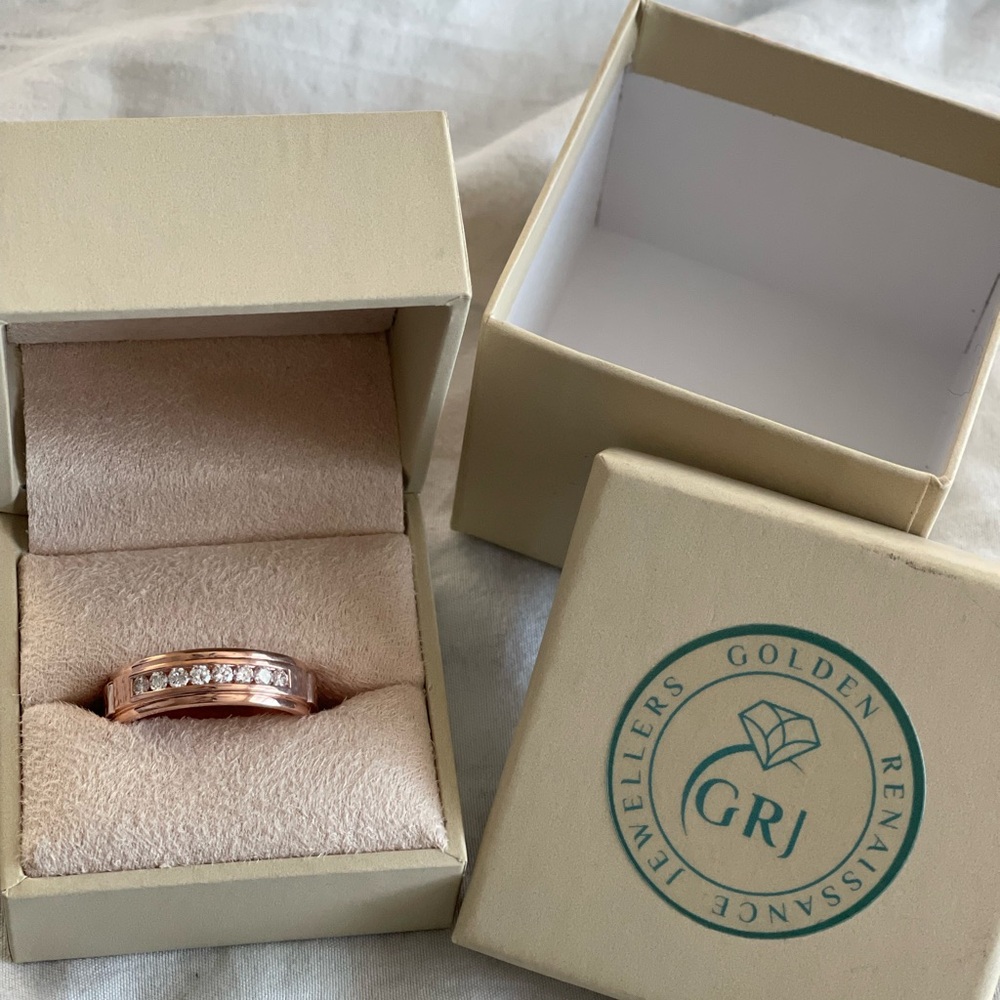 Rose Gold Ring with Diamonds